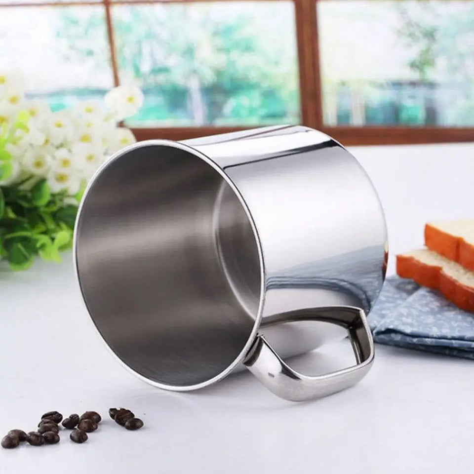 Coffee Tea Handle Cup Drinking Mug Ecofriendly Handle Design Large-capacity Stainless Steel Water Tea Storage Bottle for Camping