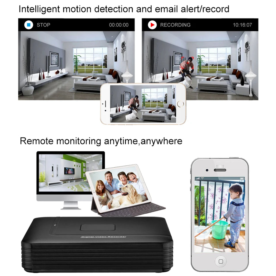 Gadinan 5MP 1080P Bullet Video Surveillance AHD DVR Recorder Waterproof Camera 24 infrared lights AHD CCTV Camera System Kit