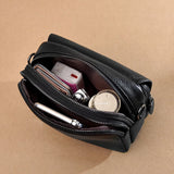 Genuine Leather Women's Casual Fashion Bag Women Messenger Bag Small Shoulder Bag Crossbody Bags for Real Cowhide Women Handbags
