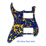 Guitar Pickguard - For FD Strat Left Handed 11 Screw Holes HH PAF Humbucker Scratch Plate 2 Control Holes Various Color Choice