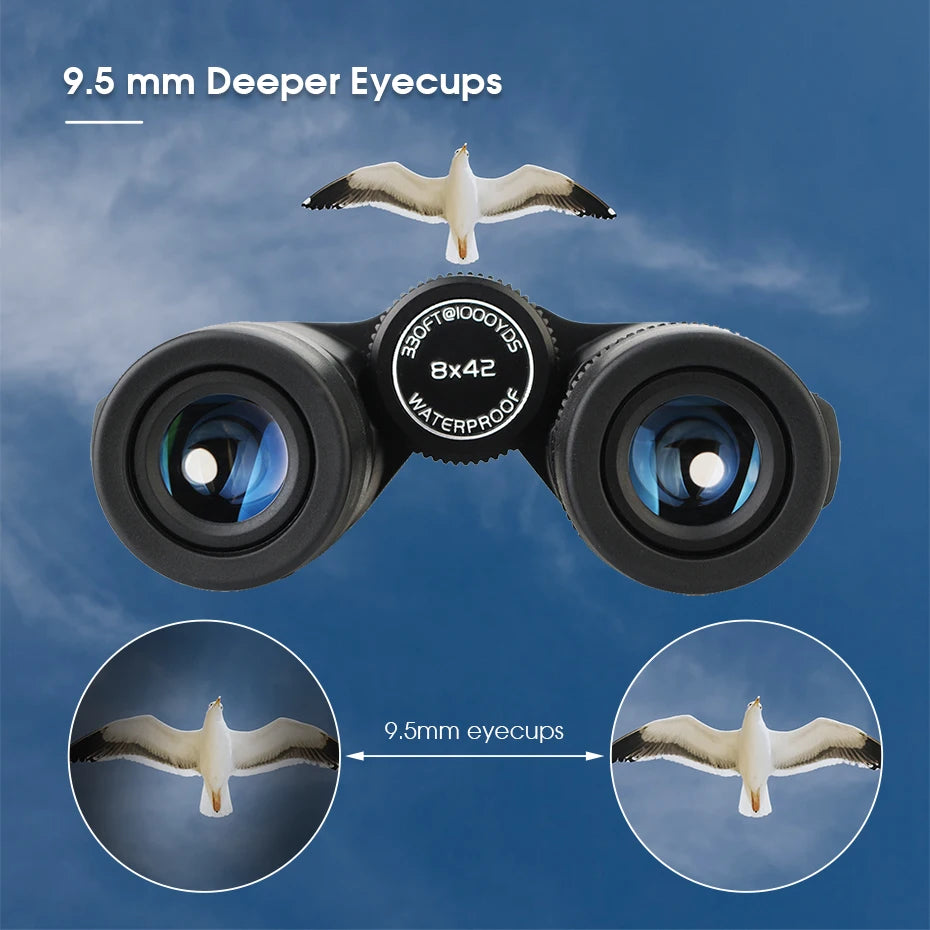 Svbony SV47 Binoculars for Adults, 8x32/8x42/10x42 Bak4 Prism HD FMC Lens Waterproof for Nature Observation Safari Watch Bird
