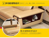 Living Room Sofa set furniture real genuine cow leather sofa recliner speaker bluetooth puff asiento muebles de sala canape cama