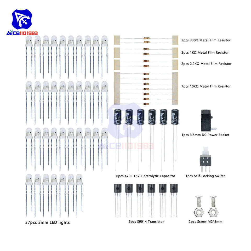 DIY Electronic Kit PCB Soldering Practice Electronic Circuits Kit