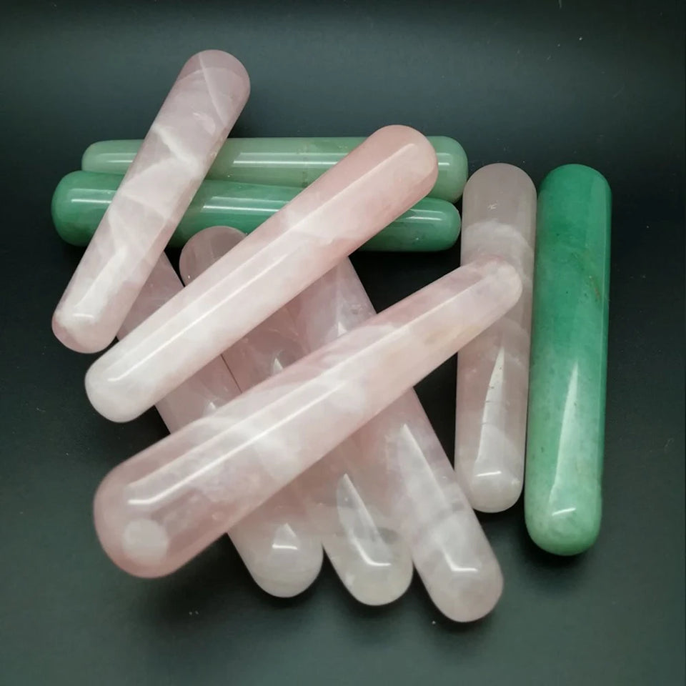Natural Jade Rose Quartz Wand Facial Skin Care Tools Massage For Face Beauty Lifting Slimming Wholesale&DropShipping