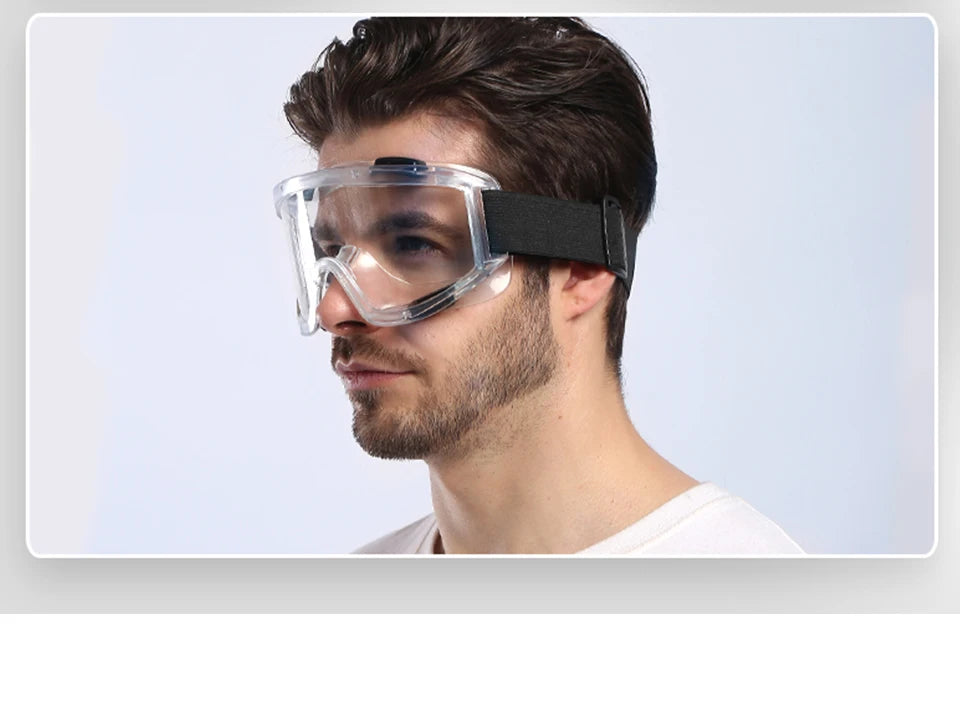 Anti-Fog Safety Goggle Anti-Splash Anti-Shock Dust-Proof Motorcycle Riding Sand-Proof Transparent Laboratory Protective Glasses