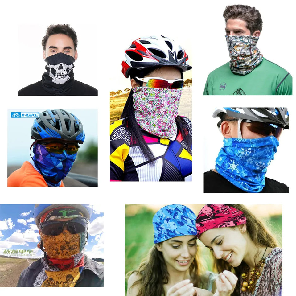 Fish Scales Pattern Neck Gaiter Fishing Face Mask Men Women Outdoor Sport Seamless Tube Bandana Headband Balaclava Cycling Scarf