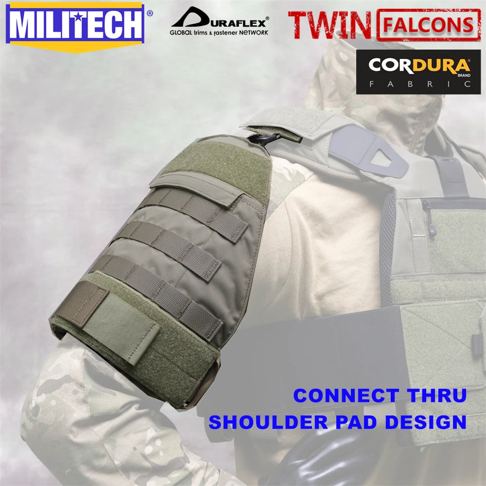 MILITECH NIJ 3A ballistic shoulder protector bulletproof thigh protector NIJ 3A 0101.06 NIJ 0101.07 HG2 deltoid armor protection