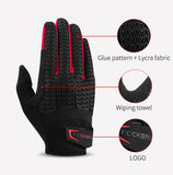 ROCKBROS Cycling Gloves Thermal Autumn Winter Gloves Windproof SBR Touch Screen Bike Gloves Full Finger Shockproof Sport Gloves