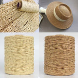 280-300M/roll Natural Raffia Straw Yarn for Knitting Crocheting Paper Threads Diy Handmade Summer Sunhat Beach Bag Freeshipping