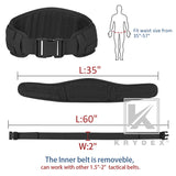 KRYDEX Tactical Waist Belt, MOLLE Soft Wide Padded Battle Belt, Shooting Airsoft Hunting Multi-Function Quick Release Belt