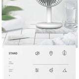 THANKSHARE Desktop Fan 2000mAh Battery Capacity USB Charging Desk Super Mute Laptop Cooler Desktop Fan 4 Speed Cooling Gadgets
