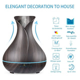 High Quality 500ml Air Humidifier Aroma Essential Oils Diffuser Perfume Wood Grain Aromatherapy Remote Control for Home Bedroom