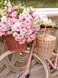 HOMFUN Diamond Painting Full Square/Round Drill 5D DIY "Rose flower car Tower" Daimond Embroidery Rhinestone Cross Stitch Decor