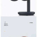 THANKSHARE Desktop Fan 2000mAh Battery Capacity USB Charging Desk Super Mute Laptop Cooler Desktop Fan 4 Speed Cooling Gadgets