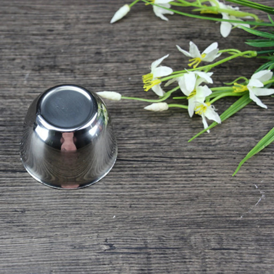 Mini Stainless Steel Double Wall Coffee Cup  Resistant Tea Cups 50ml