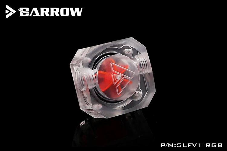 Barrow PC Water Cooling Flow Meter Indicator 5V 3 Pin LRC2.0 Version SLFV1-RGB for Water Cooling System RGB Flow Monitor