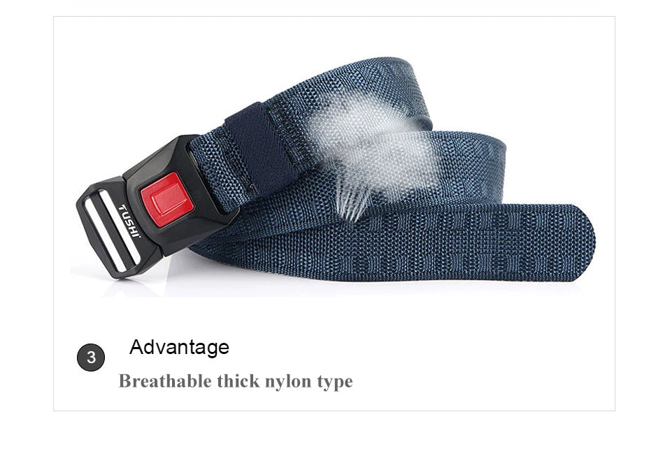 Solid Quick Release Metal Buckle Canvas Tactical Belts Comfortable Webbing Waistband Outdoor Corps Training Hiking Belt For Men
