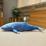 55-130cm Giant Dream Whale & Shark Plush Toy Stuffed Blue Whale Doll Soft Pillow Cute Sofa Cushion Lovely Gifts for Kids