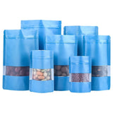 100PCS Stand-up Matte Aluminum Foil Window Ziplock Bag DIY Snack jewelry Spice Candy Customize Logo Brand Gift Storage Pouches