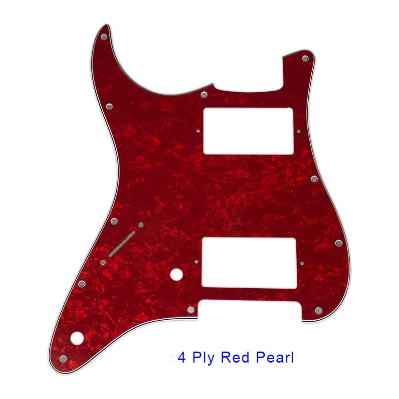 Guitar Pickguard - For FD Strat Left Handed 11 Screw Holes HH PAF Humbucker Scratch Plate 2 Control Holes Various Color Choice