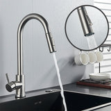 Smart Sensor Touch Kitchen Sink Faucet Brushed Nickel Poll Out Spout Black/Gold Sensor Faucets 360 Rotation Crane Two Functions