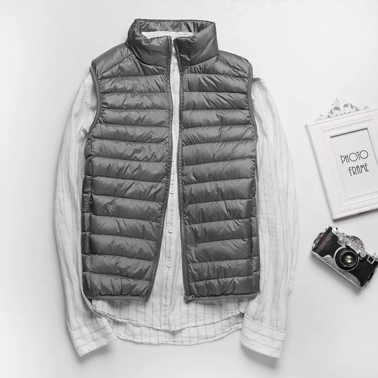 Plus Size 5xl 6xl 7xl Men's Lightweight Water-Resistant Packable Puffer Vest 2024 New Arrivals