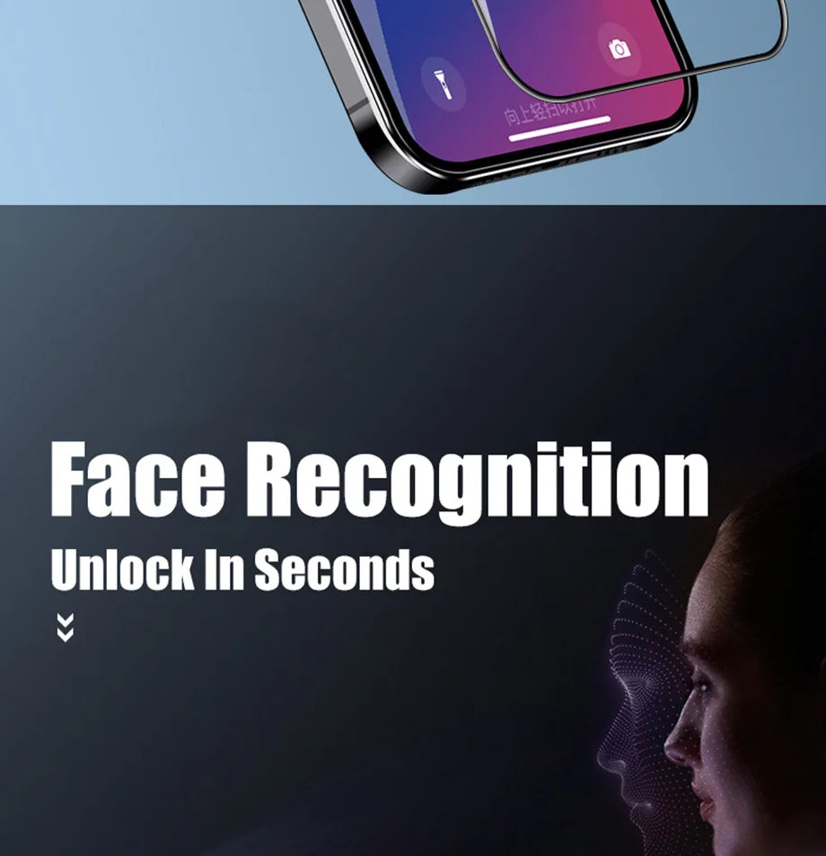3-4PCS Full Cover Tempered Glass For iPhone 11 12 13 14 15 Pro Max Screen Protector For iPhone X XR Xs Max Protective Glass Film