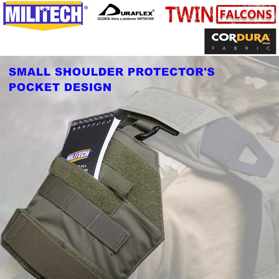 MILITECH NIJ 3A ballistic shoulder protector bulletproof thigh protector NIJ 3A 0101.06 NIJ 0101.07 HG2 deltoid armor protection