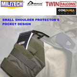 MILITECH NIJ 3A ballistic shoulder protector bulletproof thigh protector NIJ 3A 0101.06 NIJ 0101.07 HG2 deltoid armor protection