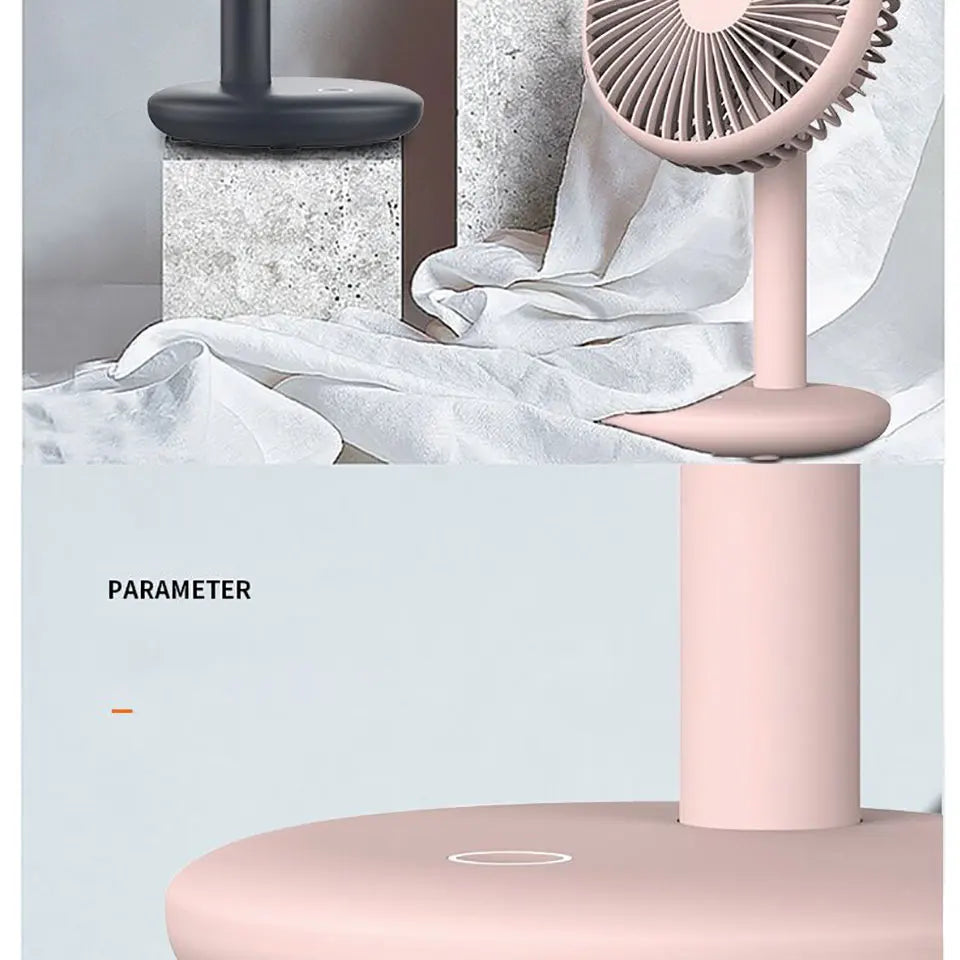 THANKSHARE Desktop Fan 2000mAh Battery Capacity USB Charging Desk Super Mute Laptop Cooler Desktop Fan 4 Speed Cooling Gadgets