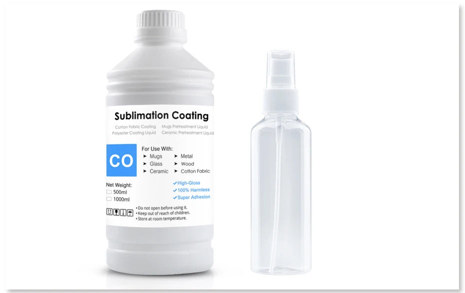 Spray Sublimation Coating For Cotton Fabric T-shirt Canva Caps Mugs Glass Ceramic Metal Wood Sublimation Ink Pretreatment Liquid