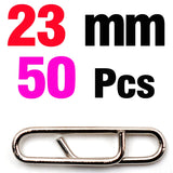 MNFT 50Pcs Powerful Stainless Steel Fast Link Clip Snap Fishing Tackle Quick Change Lead Links Clips Interlock Accessories