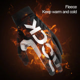 ROCKBROS Winter Gloves Bicycle Motorcycle SBR Men Women Full Finger Windproof Gloves Warm Fleece Skiing Glove Cycling Equipment