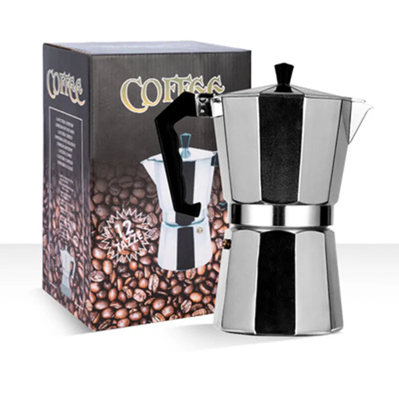 Alloy Mocha Pot 1 Cup 50ml Home Coffee Pot Household Octagonal Moka Coffee Tools