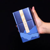 Tea Tinplate Sealed Box, Pu'er Organizer, Square Thick Metal Empty Tea Packaging, Built-in Sealed Bag