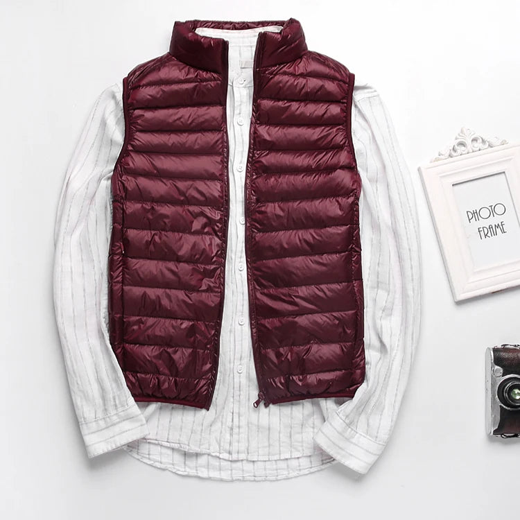 Plus Size 5xl 6xl 7xl Men's Lightweight Water-Resistant Packable Puffer Vest 2024 New Arrivals