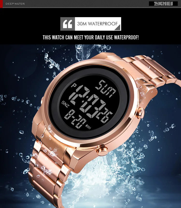 SKMEI Digital 2 Time Mens Watches Fashion LED Men Digital Wristwatch Chrono Count Down Alarm Hour For Mens reloj hombre 1611