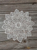 Pastoral Round Hand Crochet Cotton Placemat For Dining Kitchen Restaurant Coaster Balcony Coffee Table Mat Christmas Decoration