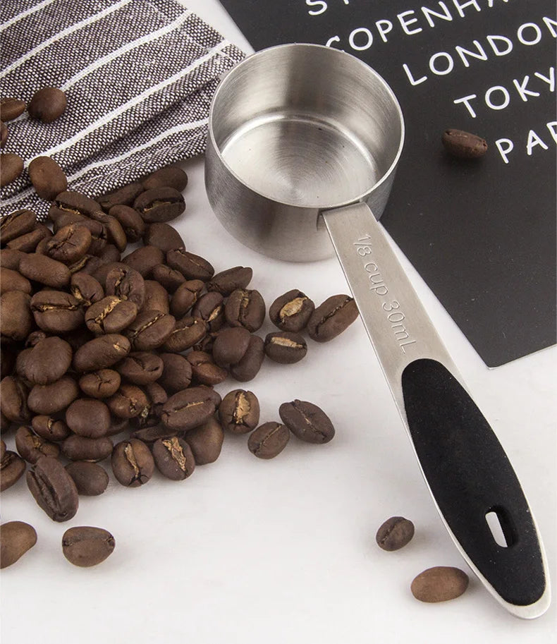 30ml/10g Coffee Bean Spoon Stainless Steel Teaspoons Measure Spoon Coffee Scoop Milk Powder Spoon Home Kitchen Measuring Tool