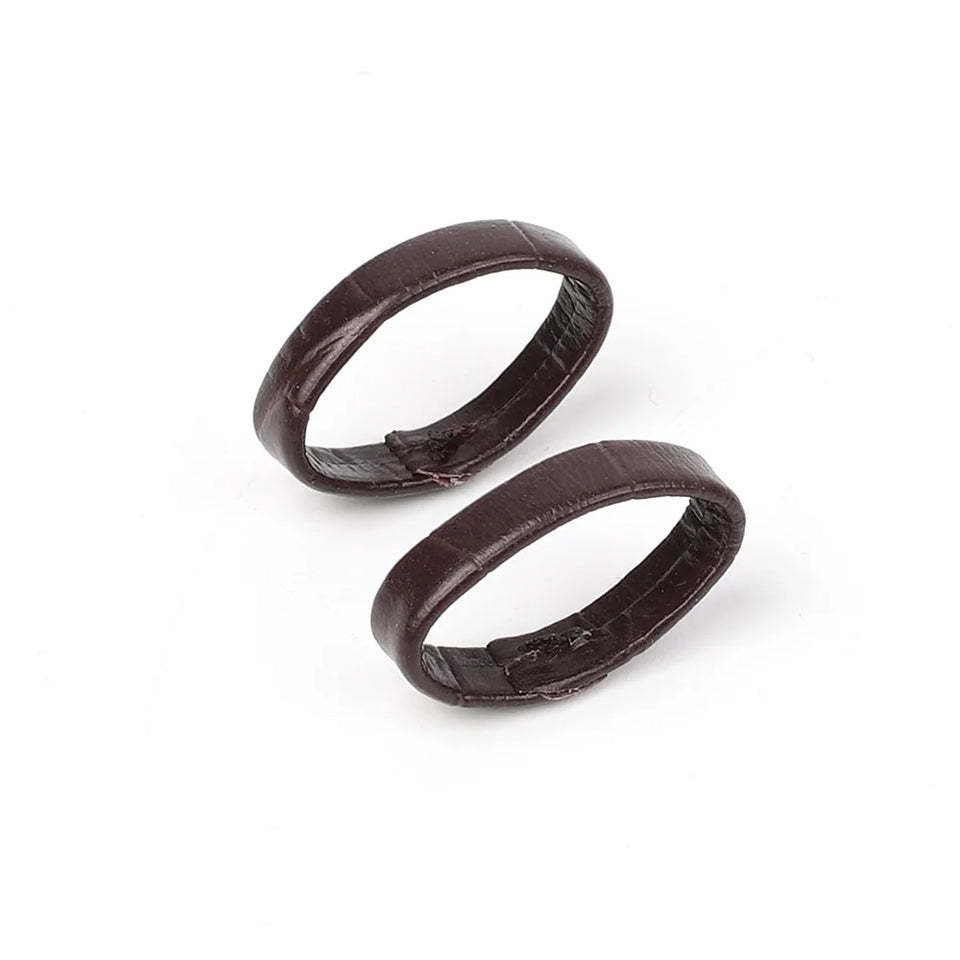 10pcs Genuine Leather Watchband Keeper Ring Hoop Loop Black Brown Coffee Watch Strap Holder Retainer Replacement