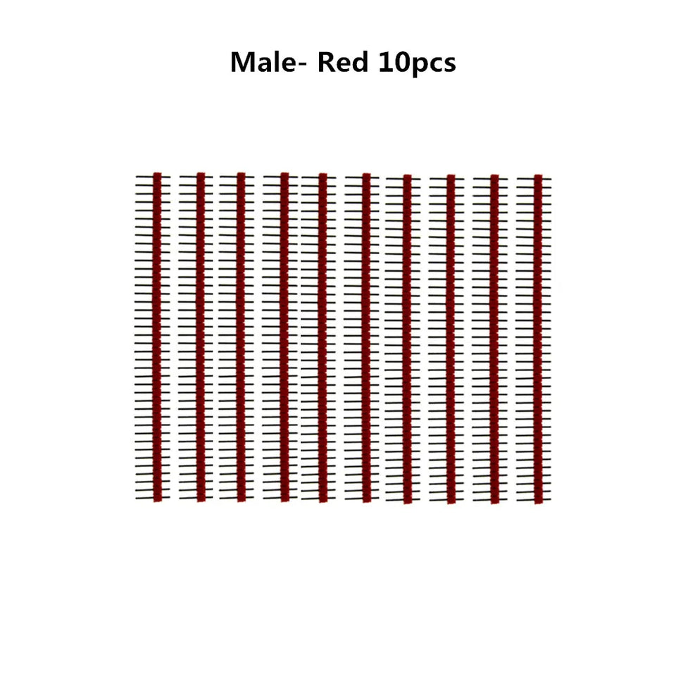 10pcs 40 Pin 1x40 Single Row Male and Female 2.54 Breakable Pin Header PCB JST Connector Strip for arduino DIY Kit