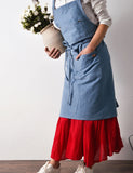 Cotton Denim Aprons Gardening Coffee Shop Kitchen Cooking Baking BBQ Cleaning Painting Restaurant Stylish Design Florist Apron