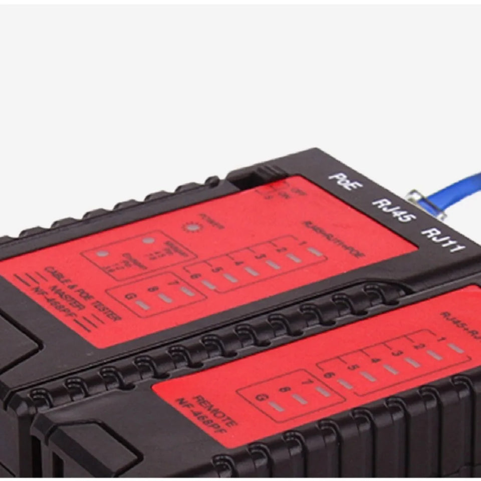 Noyafa NF-468PF POE Tester Detection Standard LAN Network Cable Continuity Test RJ11 RJ45 LED Light