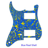 Guitar Pickguard - For FD Strat Left Handed 11 Screw Holes HH PAF Humbucker Scratch Plate 2 Control Holes Various Color Choice