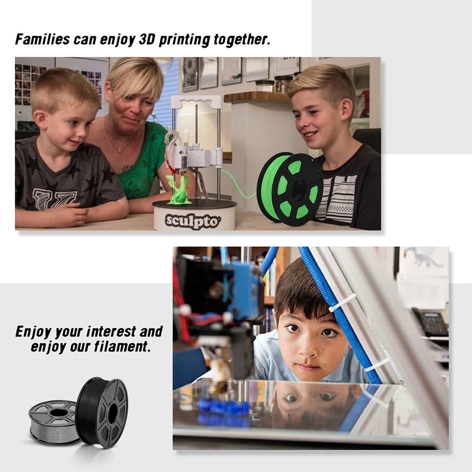 SUNLU 1KG High Speed PLA 3D Printer Filament 1KG 1.75mm ±0.02MM High Flow Speedy 3D Printer Filament Designed for Fast Printin