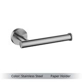 Bathroom Accessories Hardware Set Kit Towel Bar Wall Mount Matt Black Toilet Paper Holder Hand Robe Hook Hanger Stainless Steel