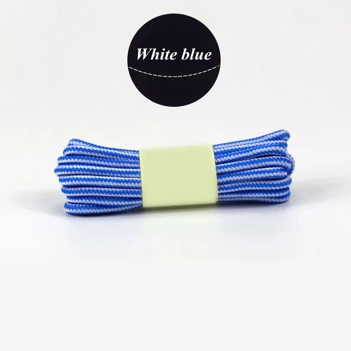 1 Pair 18 Colors Striped Double Color Shoe laces Round Outdoor Sneakers Shoelaces Cotton Boots Shoelace 70CM 90CM 120CM 150CM