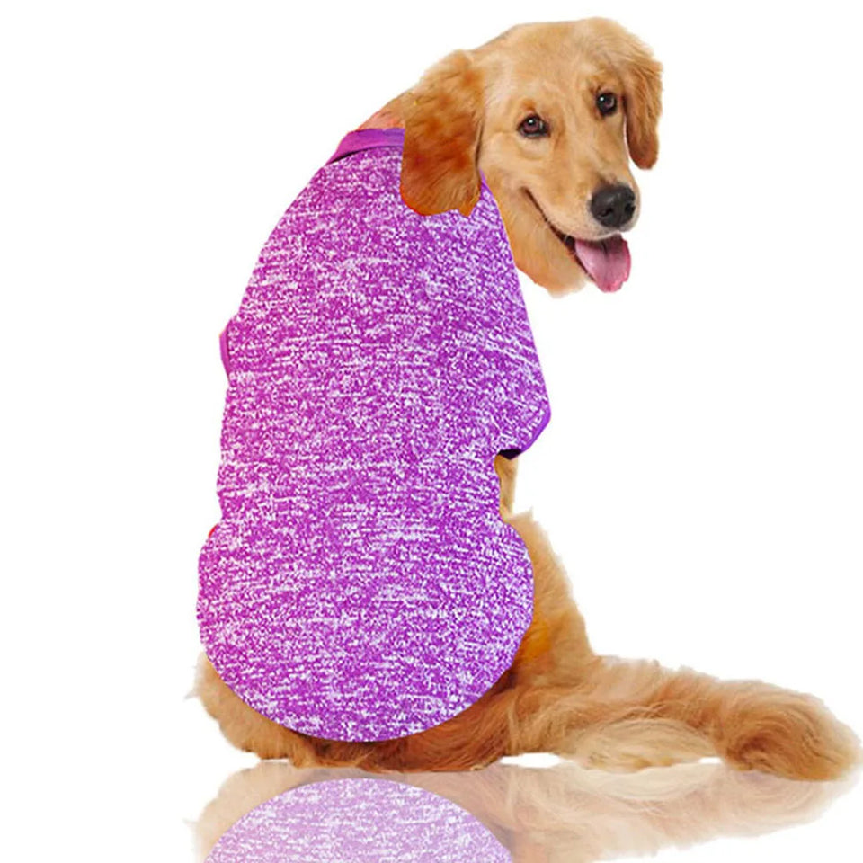 3XL-9XL Winter Warm Large Dog Clothes For Big Dogs Sweater Hoody Pet Wool Sweatshirt Coat For Labrador Samoyed Retriever Alaskan