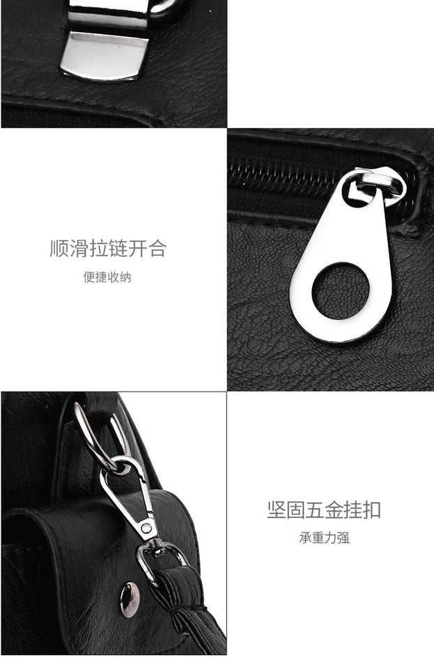 Luxury Brand Designer Women'S Handbag Fashionable Soft Leather Shoulder Bag Large Capacity Crossbody Bag Classic Retro Tote Bag