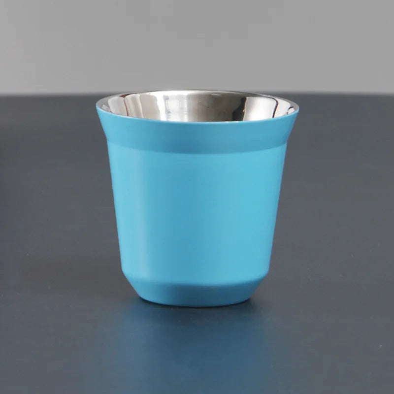 Custom Name Stainless Steel Espresso Cups Double Wall Insulated Cups Demitasse Cups Coffee Cup For Drinking Coffee, Gift for Him